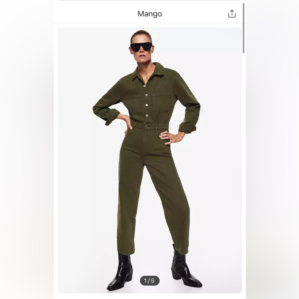 Mango Long Denim Women's Jumpsuit